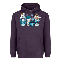 Plum Winter Coffee Cups Heavyweight Hoodie - Artiststas