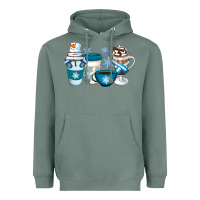 Sage Winter Coffee Cups Heavyweight Hoodie - Artiststas