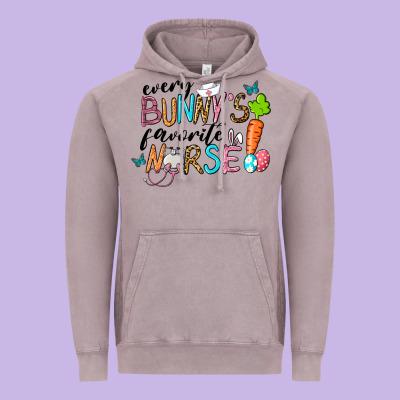 Every Bunnys Favorite Nurse Vintage Hoodie Designed By Ranaportraitstore