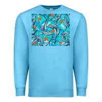 Ocean Blue humpback whale mousepad Premium Sweatshirt - BarkalooDesign