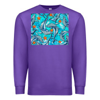 Purple humpback whale mousepad Premium Sweatshirt - BarkalooDesign