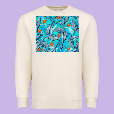 Humpback Whale Mousepad Premium Sweatshirt Designed By Barkaloodesign