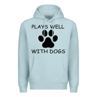 Blue Mist Plays Well With Dogs Premium Hoodie - Bettercallsaul