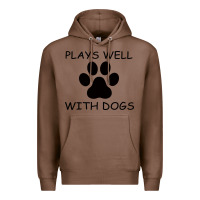 Chestnut Plays Well With Dogs Premium Hoodie - Bettercallsaul