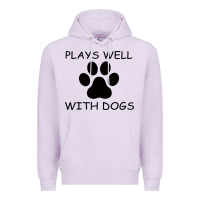Lilac Plays Well With Dogs Premium Hoodie - Bettercallsaul