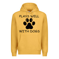 Mustard Plays Well With Dogs Premium Hoodie - Bettercallsaul