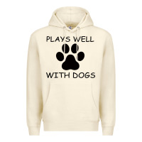 Plays Well With Dogs Premium Hoodie | Teevron