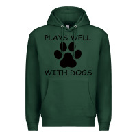 Sports Green Plays Well With Dogs Premium Hoodie - Bettercallsaul