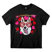Black valentine's day  white shepherd Heavy Core Tee - RanaPortraitStore