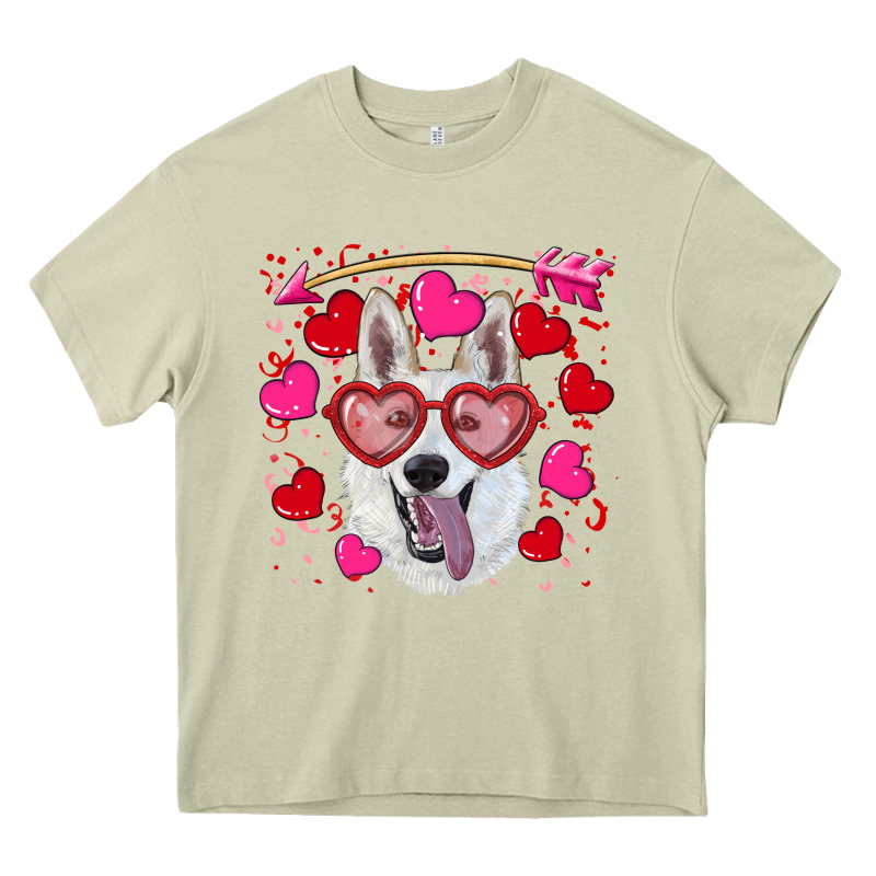 Valentine's Day  White Shepherd Heavy Core Tee by RanaPortraitStore | Teevron