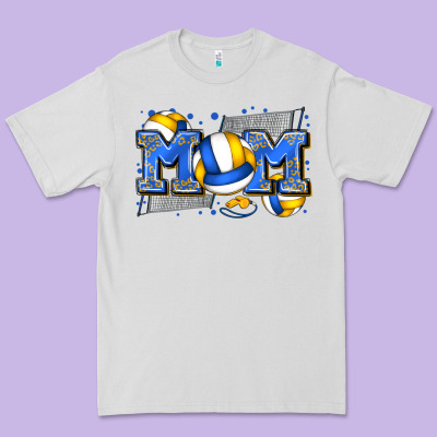 Mom Volleyball Premium Tee Designed By Zillion Design Studio