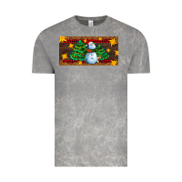 Cloud Rock christmas tree with snowman Vintage Tee - AdoDesignShop