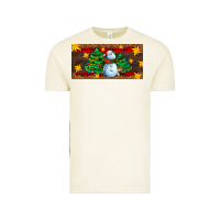 Vintage Arctic christmas tree with snowman Vintage Tee - AdoDesignShop