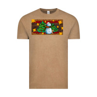 Vintage Coffee christmas tree with snowman Vintage Tee - AdoDesignShop