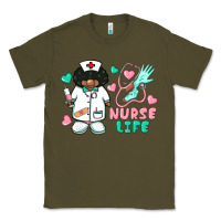 Army Green nurse life afro american nurse Classic Tee - BarkalooDesign