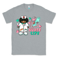Heather Grey nurse life afro american nurse Classic Tee - BarkalooDesign