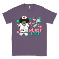 Lavender nurse life afro american nurse Classic Tee - BarkalooDesign