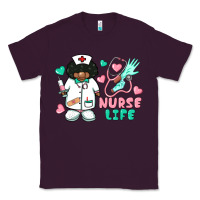 Plum nurse life afro american nurse Classic Tee - BarkalooDesign