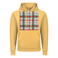 Vintage Mustard christmas plaid seamless pattern Vintage Hoodie - BundleAndBundleShop