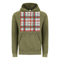 Vintage Olive christmas plaid seamless pattern Vintage Hoodie - BundleAndBundleShop