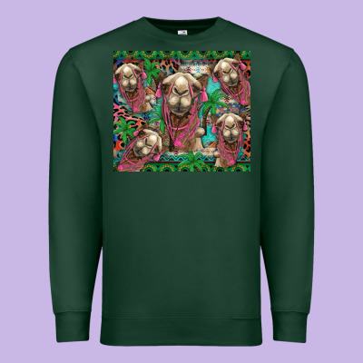Camel Face Premium Sweatshirt Designed By Barkaloodesign