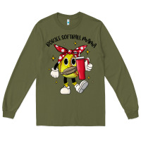 Army Green boujee softball mama Long Sleeve Tee - JahusDesignShop