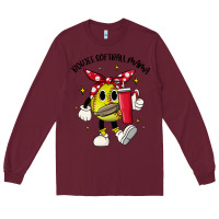 Burgundy boujee softball mama Long Sleeve Tee - JahusDesignShop