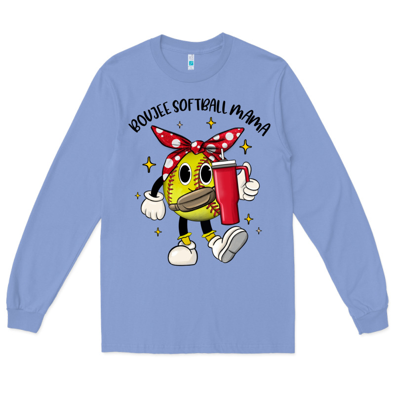 Boujee Softball Mama Long Sleeve Tee by JahusDesignShop | Teevron