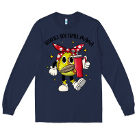 Navy boujee softball mama Long Sleeve Tee - JahusDesignShop