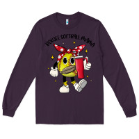 Plum boujee softball mama Long Sleeve Tee - JahusDesignShop