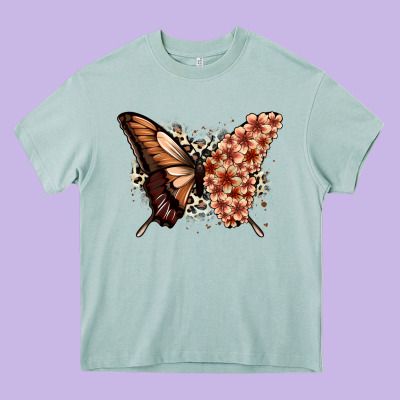 Melanin  Butterfly Heavy Core Tee Designed By Zillion Design Studio