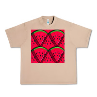 Burro Watermelon Slices Seamless Pattern Urban Heavy Tee - BundleAndBundleShop