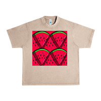 French Oak Watermelon Slices Seamless Pattern Urban Heavy Tee - BundleAndBundleShop