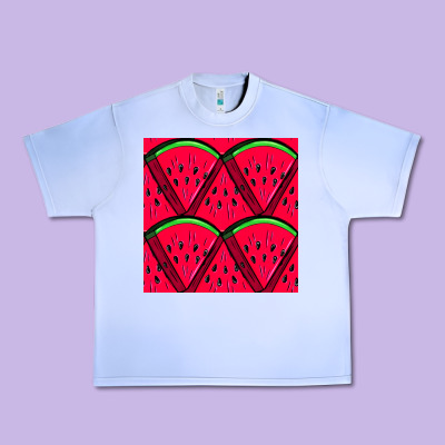 Watermelon Slices Seamless Pattern Urban Heavy Tee Designed By Bundleandbundleshop