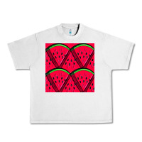 Lunar Rock Watermelon Slices Seamless Pattern Urban Heavy Tee - BundleAndBundleShop