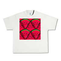 Pistachio Watermelon Slices Seamless Pattern Urban Heavy Tee - BundleAndBundleShop