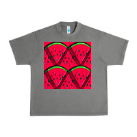 Tornado Watermelon Slices Seamless Pattern Urban Heavy Tee - BundleAndBundleShop