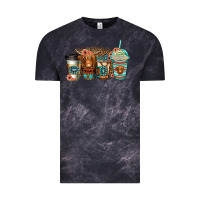 Cloud Black serape floral longhaired cow coffee cups Vintage Tee - Jasminsmagicworld