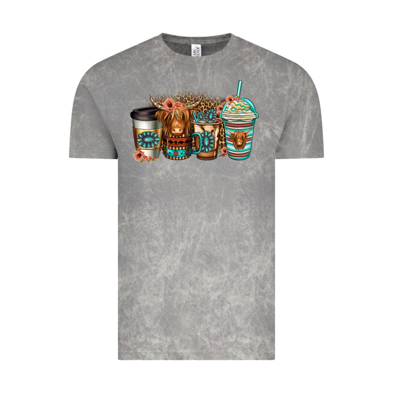 Serape Floral Longhaired Cow Coffee Cups Vintage Tee by Jasminsmagicworld | Teevron
