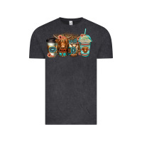 Vintage Black serape floral longhaired cow coffee cups Vintage Tee - Jasminsmagicworld