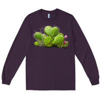 Plum desert prickly pear cactus Long Sleeve Tee - LillyAllenDesigns