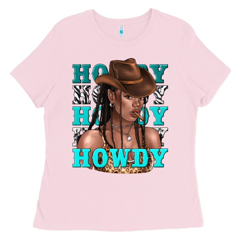 Howdy Howdy Black Girl Ladies Tee by texasbilliewilder | Teevron