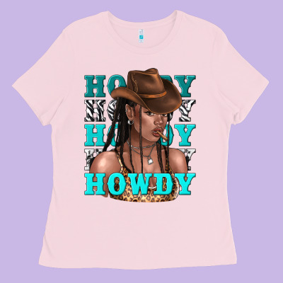 Howdy Howdy Black Girl Ladies Tee Designed By Texasbilliewilder