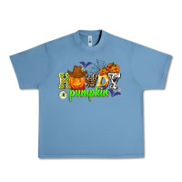 Pebble Blue howdy halloween pumpkins Urban Heavy Tee - AdoDesignShop