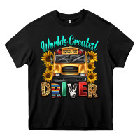 Black worlds greatest school bus driver Heavy Core Tee - texasbilliewilder