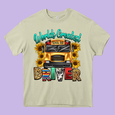 Heavy Core Tee worlds greatest school bus driver