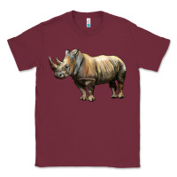 Burgundy Rhino Illustrations Classic Tee - LillyAllenDesigns