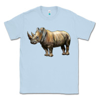 Dusty Blue Rhino Illustrations Classic Tee - LillyAllenDesigns