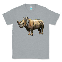 Heather Grey Rhino Illustrations Classic Tee - LillyAllenDesigns