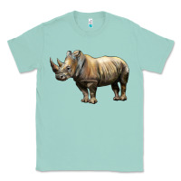 Seafoam Rhino Illustrations Classic Tee - LillyAllenDesigns